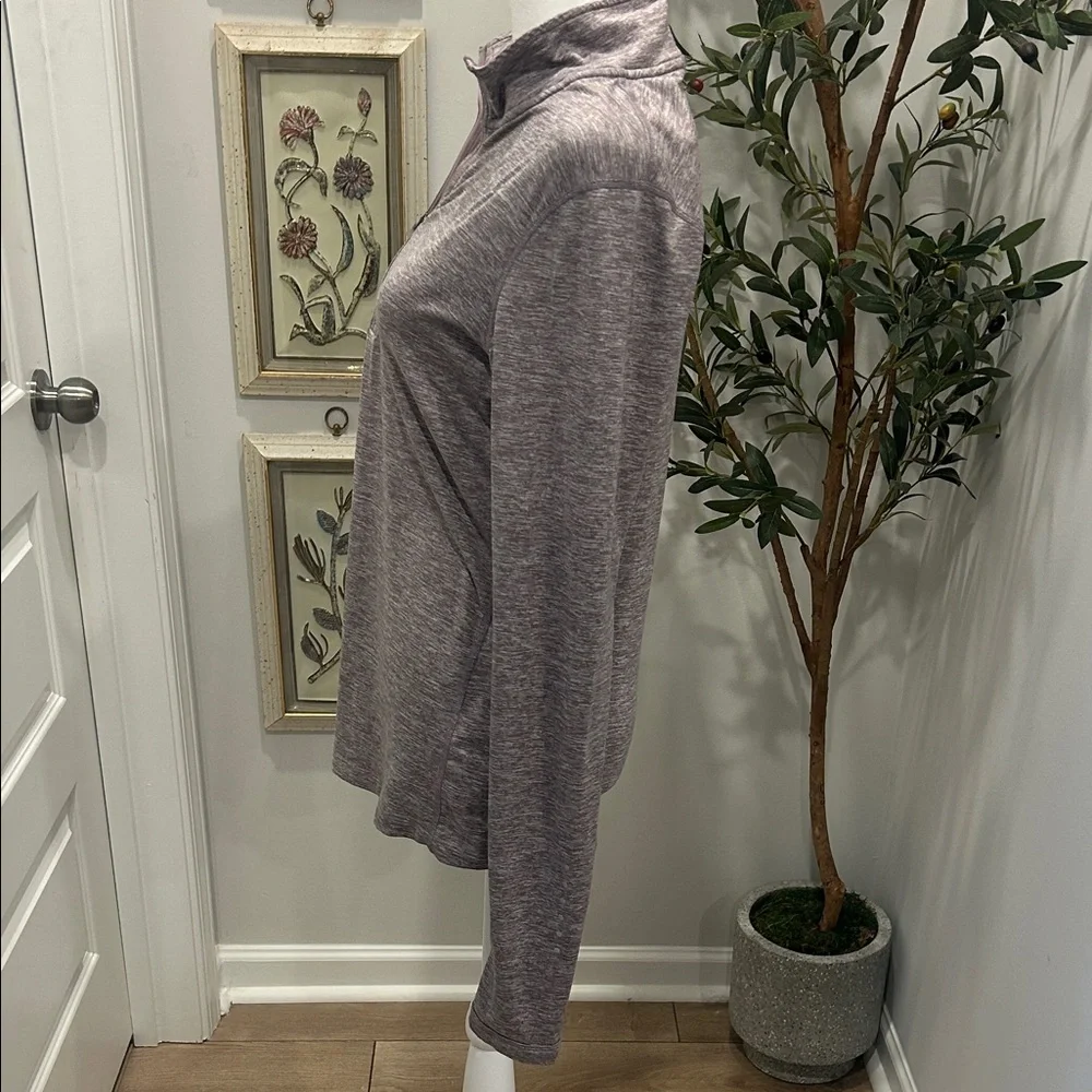 Nike Women's Dri-Fit Heathered Purple Quarter-Zip Top - Picture 4 of 5